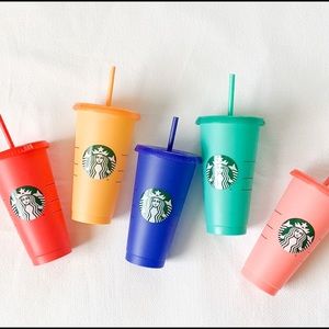 FULL SET of 5 Starbucks Color Changing Cups